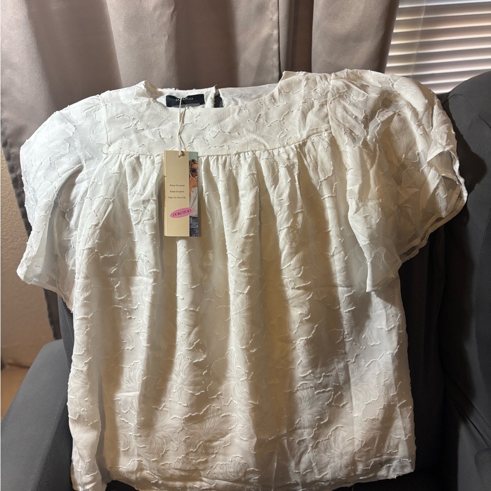 Dokotoo Women's White Blouse